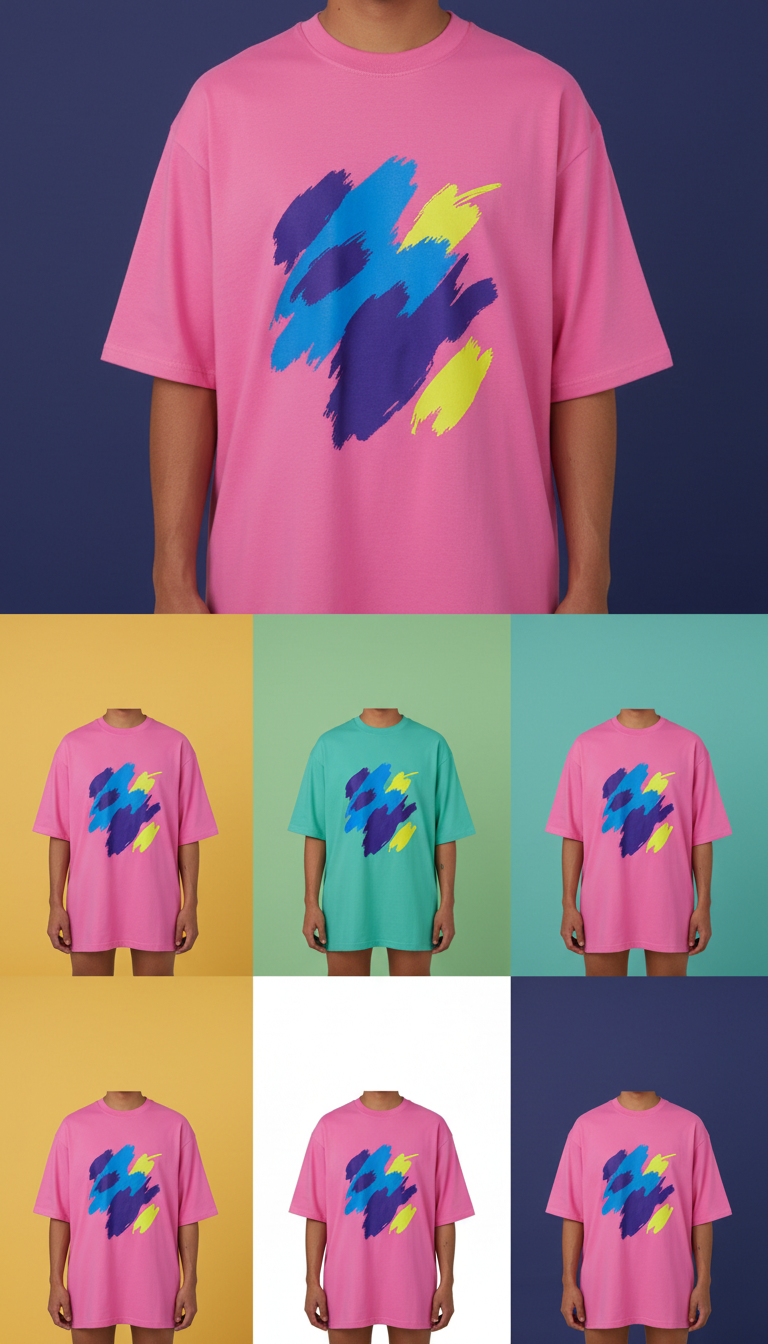 Pop Pink oversized type tee