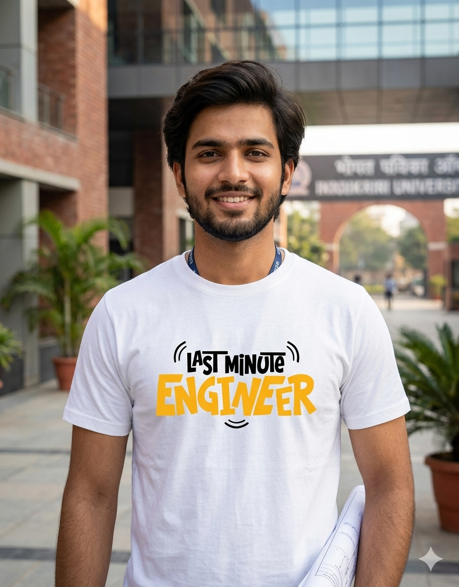 Last Minute Engineer White Supima Cotton Unisex T-Shirt