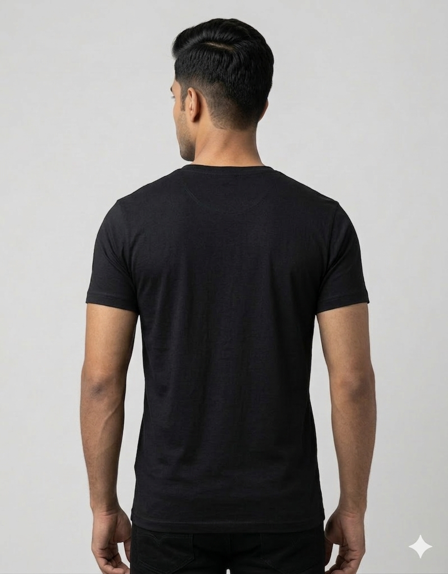 Unisex Printed V-Neck T-Shirt – 180 GSM Cotton Graphic Tee