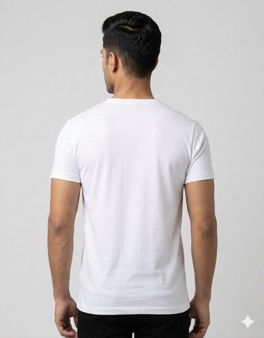 Unisex Printed V-Neck T-Shirt – 180 GSM Cotton Graphic Tee